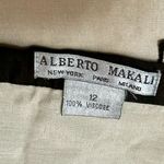 Alberto Makali Brown Cream Open Work Lace Mandala Boho Chic Statement Skirt Photo 6