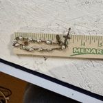 Religious Cross Charm Bracelet Pearl Beads Antique Brass Tone Link Chain Silver Photo 3