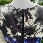 Milly  Geometric Cap Sleeve Fit & Flare Exposed Zipper Dress 8 Photo 7