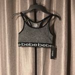 Bebe  Padded Gray Black Comfortable Sports Bra Photo 1