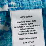 Talbots  size XL V-neck blouse white and turquoise or blue paisley border print Photo 6