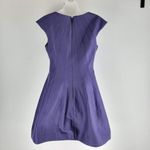 Halston Heritage NEW Sleeveless Silk Dress Purple Fit And Flare Size 4 Photo 3
