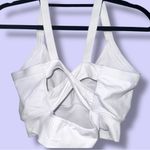 NWOT FREE PEOPLE MOVEMENT — WHITE CRISS CROSS BACK SPORTS BRA CROP TOP — SIZE XL Photo 0