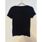 Madewell NWT  Re)generative Cotton Ribbed Cap-Sleeve Tee In Black Size Large Photo 5
