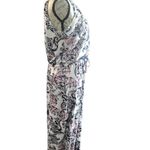 Nina Leonard  Maxi Dress Medium Purple and White Floral Photo 3