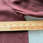 Maven West Maven‎ West Maroon Blouse Cupro USA XS cut out mock neck Long sleeve Boho Photo 11