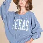 Bucketlist Texas Sweatshirt Rib Cord Comfy Graphic denim blue Size L Size L Photo 0