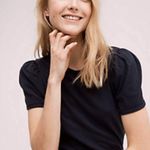 Kate Spade  Puff Sleeve Tee in Black Size Large Photo 0