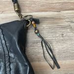 The Sak  Black Leather Boho Hobo Shoulder Bag Purse Photo 2