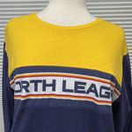 Urban Outfitters  Blue and Yellow North League Long Sleeve Tee Size Large Photo 3