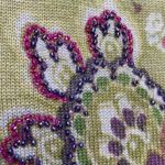 Sigrid Olsen  Silk Blend Cardigan Cream with Pink and Green Paisley 3X Photo 1