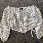 Rachel Roy Rachel  Off Shoulder Striped crop top Photo 2