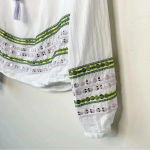 Tory Burch Madeline Sequin Peasant Blouse 100% Cotton Size 6 Photo 7