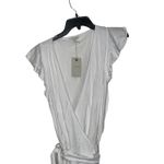 Lucky Brand Lucky‎ Brand Wrap Dress Size Small White Linen Blend Side Tie Womens New Photo 1