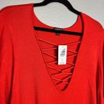 Torrid Red Long Sleeve Sweater Dress Size 4X Lattice Top Skater Fit &Flare NWT Photo 8
