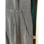 J. CREW FACTORY Gray Grey Career Short Cap Sleeve Stripe Cotton Silk Dress 14 Photo 11