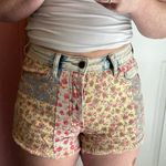 Farm Rio Ultra High-Rise Patchwork Denim Shorts Photo 1