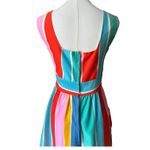 1970s Malia Honolulu Rainbow Stripe Cotton Sundress Pockets Hawaii Vintage small Pink Photo 7