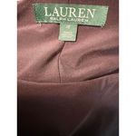 CHAPS Lauren by Ralph Lauren Womens Size 12 Black White Colorblock Ruched Midi Dress L Photo 4