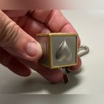 St. John A Rare HTF Vintage  X Neiman Marcus 2 Tone Block Keychain Keyring Fob Photo 4