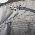 Baggallini  Nylon Adjustable Crossbody Travel Bag Purse Embossed Gray Leopard Photo 7