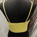 Free People 🍒 YELLOW KNIT CROPPED TANK TOP SIZE SMALL🍒 Photo 2