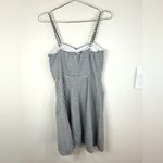 A Byer A.Byer Striped Sweetheart Sundress Size 7 Gray White Adjustable Spaghetti Straps Photo 6