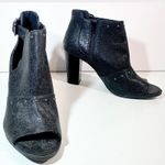 Studded Ankle Boots Sz 9 Simply Vera Faux‎ Leather Peep Photo 0
