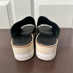 Vince Sarria Black Leather Wedge Slide Slip-On Sandal Size 8 Photo 2
