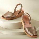 Calaxini Metallic Wedge Sandals euro size 40 Brown Photo 0