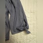 Active USA Top Blouse Blue & White Striped Off The Shoulder top nwot Photo 5