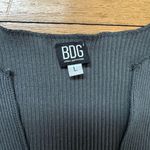 BDG Urban Outfitters Nala Notch Neck Long Sleeve Crop Top Dark Gray Size Large Photo 5