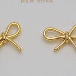 Kate Spade  - ‘Skinny Mini’ Gold-Plated Bow Stud Earrings | New! Photo 7