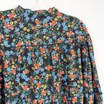 Philosophy  Plus Size 2X Top Floral Ruffled Zip Long Sleeve‎ Black Choker 1112 Photo 6