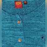 Roxy y2k  teal button up sweater Photo 3