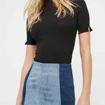 Free People denim, color block, mini skirt sz 10 Photo 0