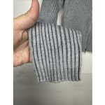 Arizona Jeans Women's Arizona Co. Size XL Gray Ribbed Zip-Up Sweater Photo 2