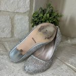 De Blossom Collection  Robin silver satin sparkling heels sz 7.5 Photo 5