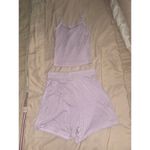SKIMS Sleep Set Size XXS iris mica purple Tank Top & Shorts Pajamas FLAWS Photo 4