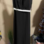 Black Gown with White Sash Size 10 Photo 0