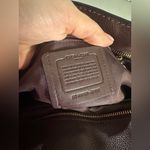 Coach Turnlock Chain Tote Burgundy Pebble Leather Photo 9