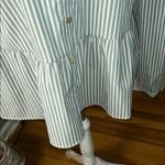 Zac and Rachel  Mint and White Striped Shirt Photo 3