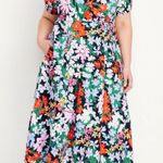 Old Navy Floral Puff Sleeve Midi Dress Medium Petite Photo 1