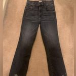 MOTHER The Insider Crop Step Fray Jeans up in smoke dark fall denim classic Black Size 29 Photo 2