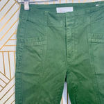 Anthropologie  Cadet Slim Utility Pants Skinny Leg Cotton Stretch Green‎ Size 26 Photo 1