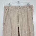 Hollister  XL Beige Adjustable Rise Linen Wide Leg Drawstring Pants Photo 1