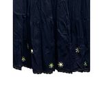 Soaked Y2K Embroidered Cotton Maxi Skirt Black Size M Boho Cottage Festival Cute Size M Photo 4
