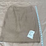 Talbots  sz 2P tan mini skirt with shimmery gold threads back zip fully lined EUC Photo 5