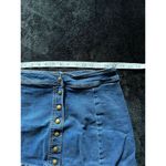 Free People Free‎ People Womens Blue Button Front Denim Skirt Size 6 Photo 4