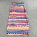 Talbots  Dress 14 Pastel Textured Striped Floral Sleeveless Midi Easter Sprint Photo 5